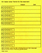 Bestell-Terminkärtchen gelb