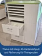 Empfangstheke in Weiß mit integriertem Lichtsystem