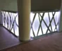 Empfangstheke - Thekenfront verkleidet komplett mit Plexiglas und RGB-LED-Licht hinterleuchtet
