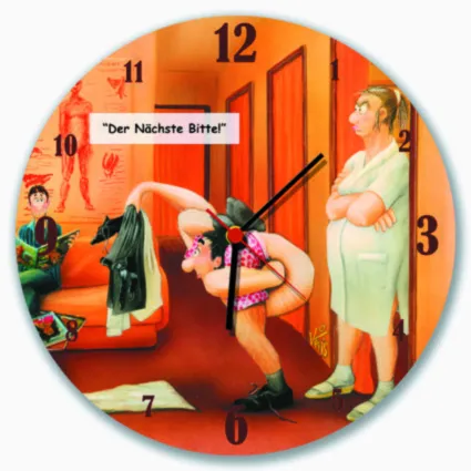 Wanduhr -Der Nächste Bitte-