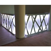 Empfangstheke - Thekenfront verkleidet komplett mit Plexiglas und RGB-LED-Licht hinterleuchtet