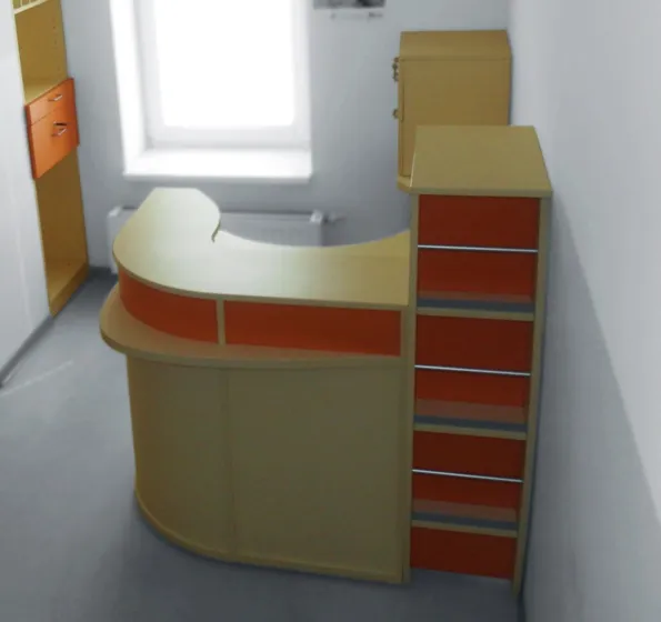Empfangstresen mit Stauraum